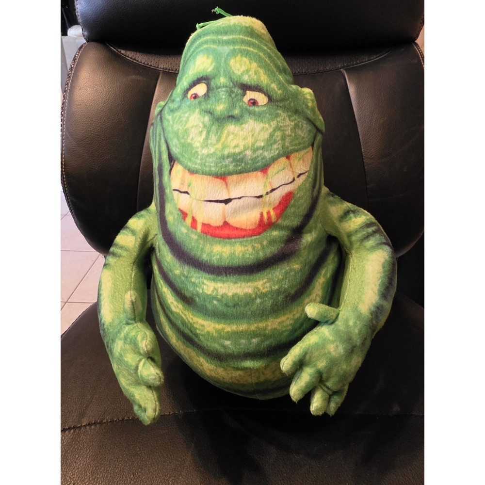 Ghostbusters Toy Factory 2016 Slimer Green Ghost Sitting Plush 14"